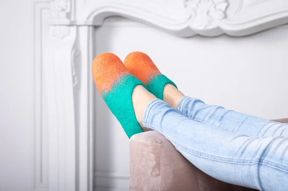 Ikat Orange Green