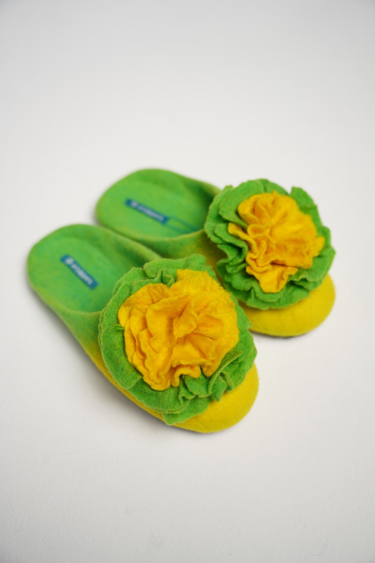 Yellow Lime Green with Flower