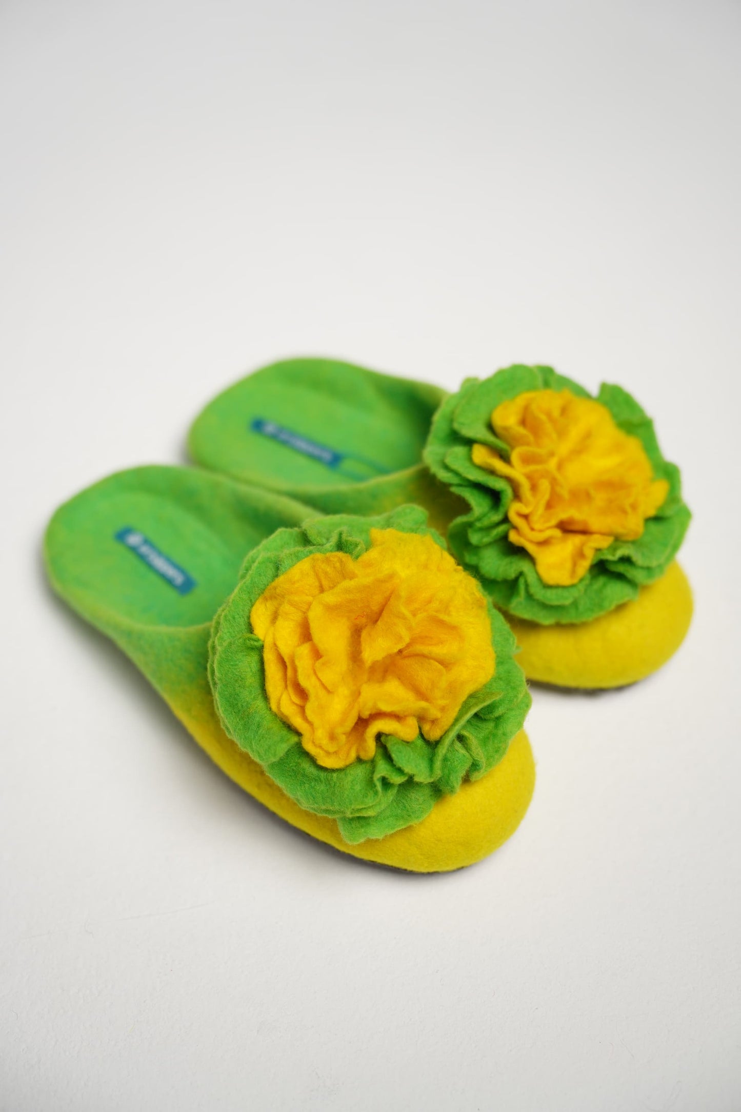 Yellow Lime Green with Flower