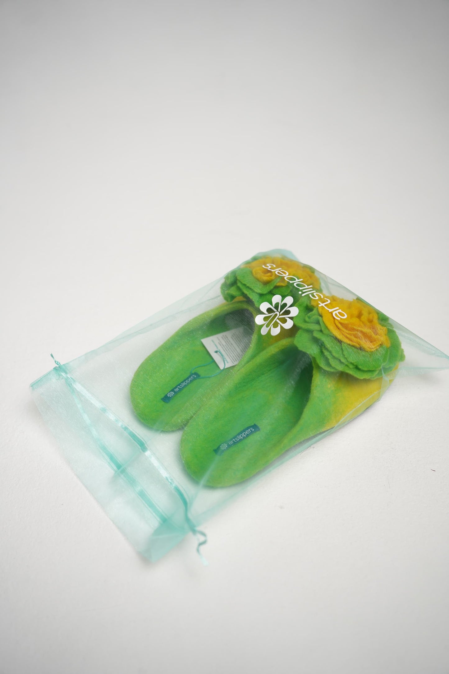 Yellow Lime Green with Flower