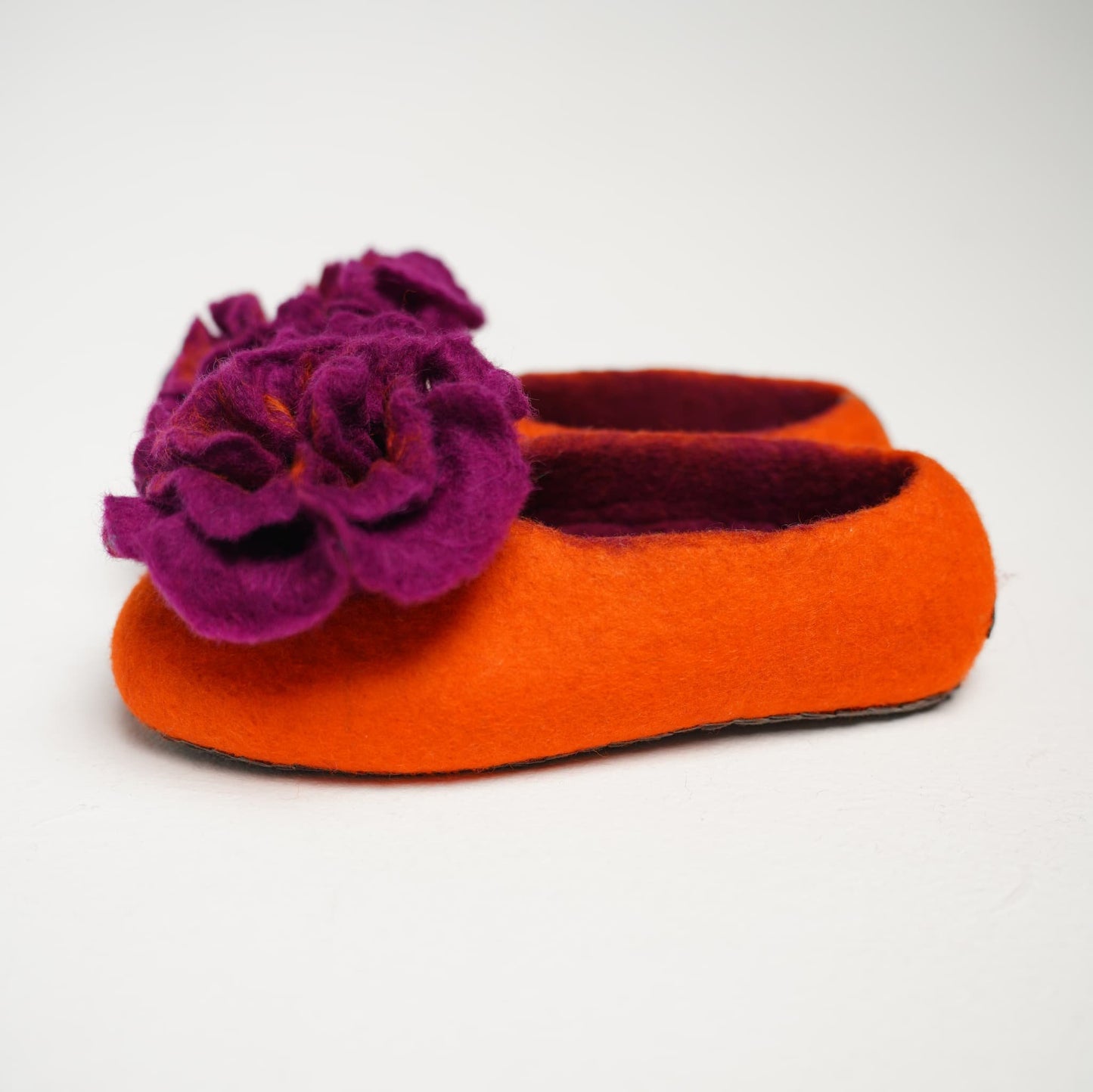 Orange with Purple Flower