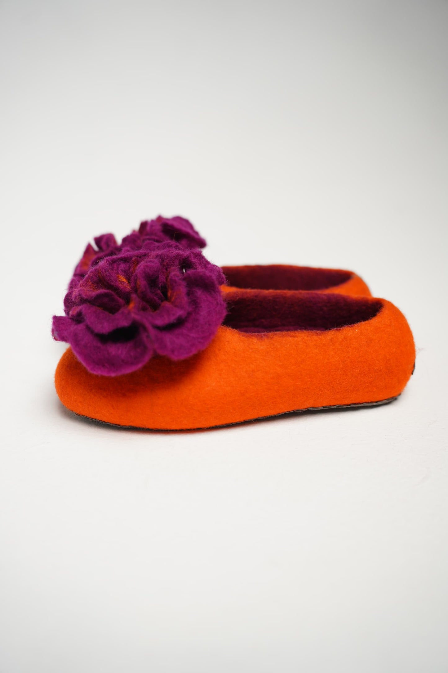 Orange with Purple Flower