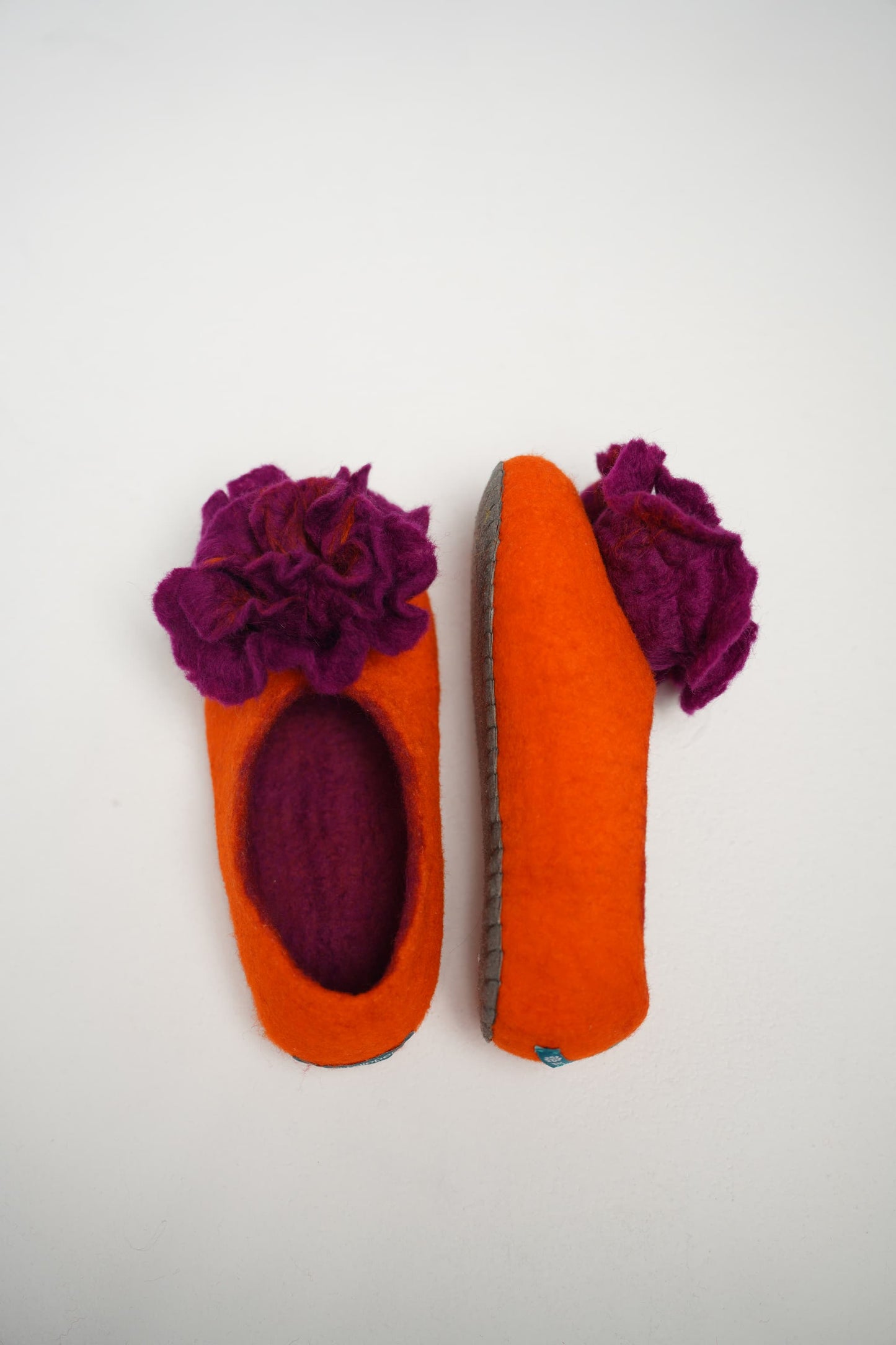 Orange with Purple Flower