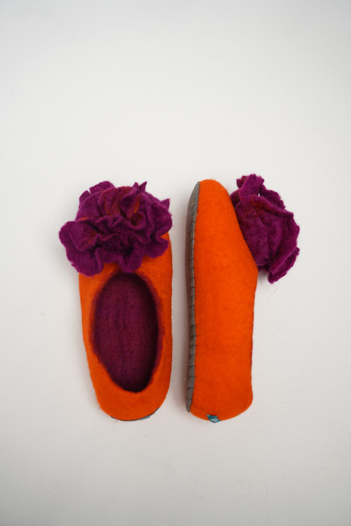 Orange with Purple Flower