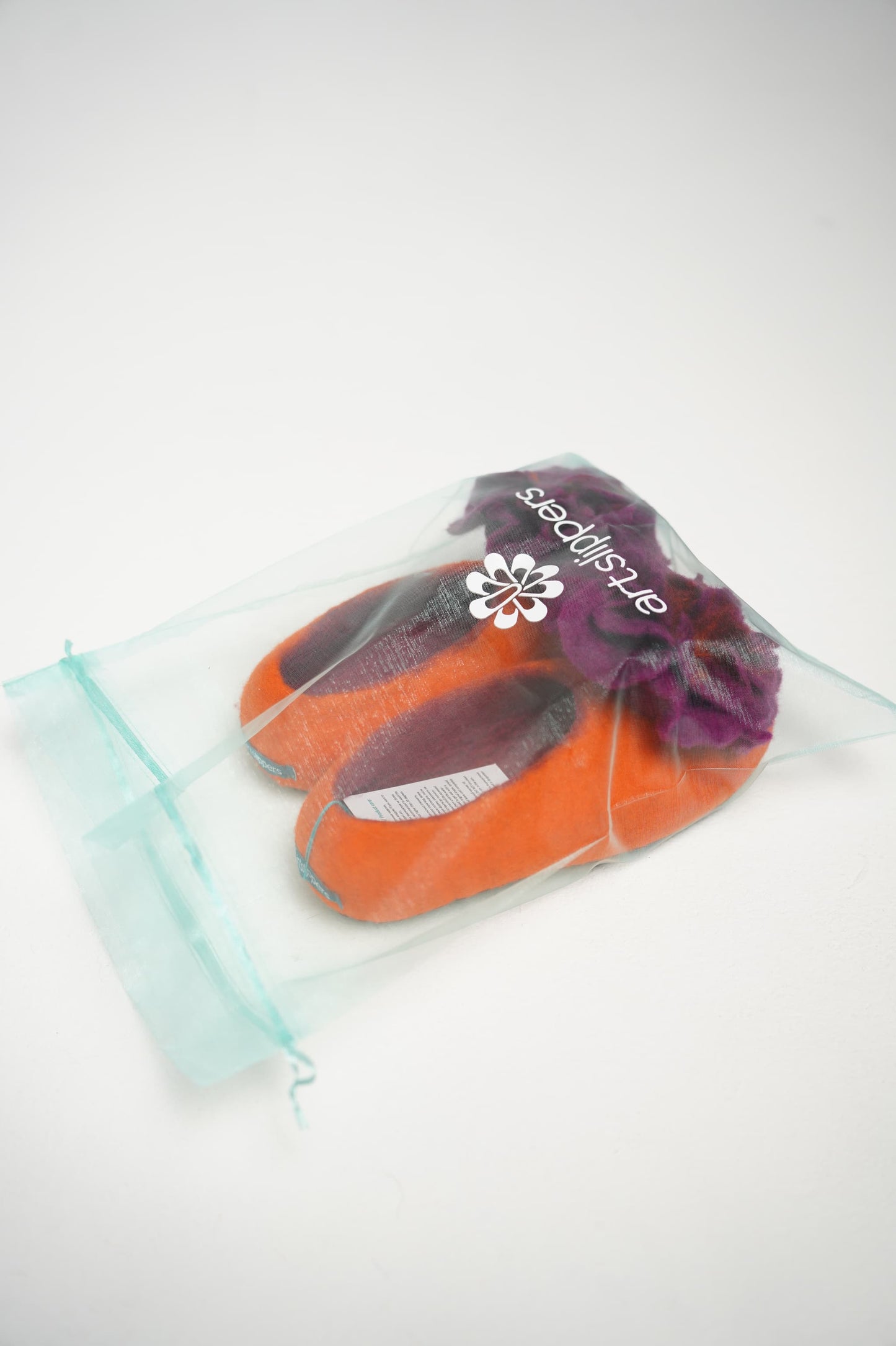 Orange with Purple Flower