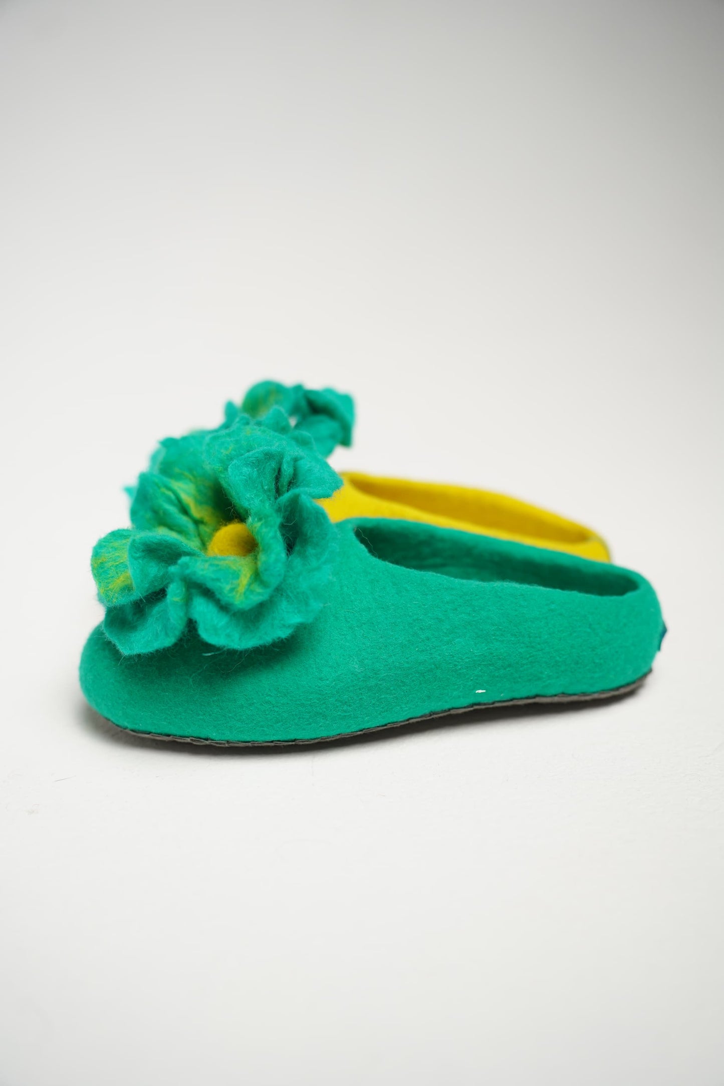 Teal Green Yellow Floral