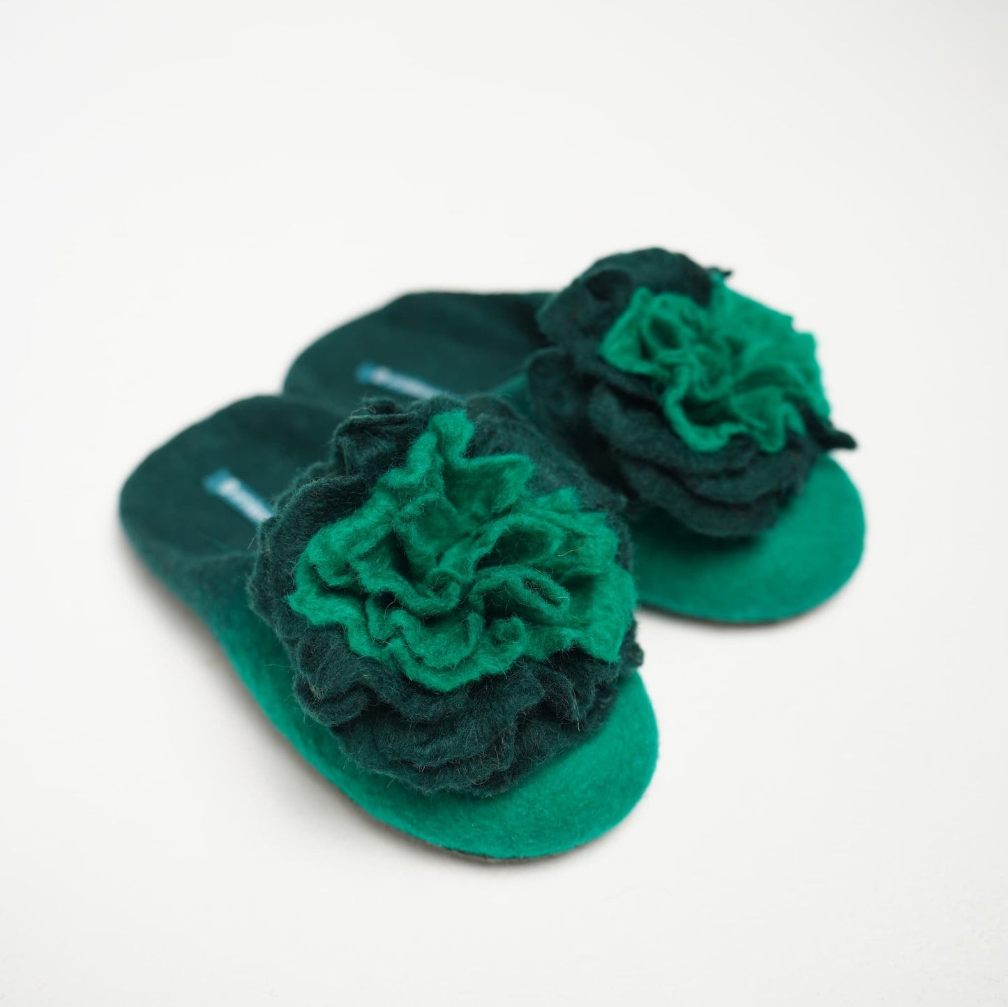 Green with flower