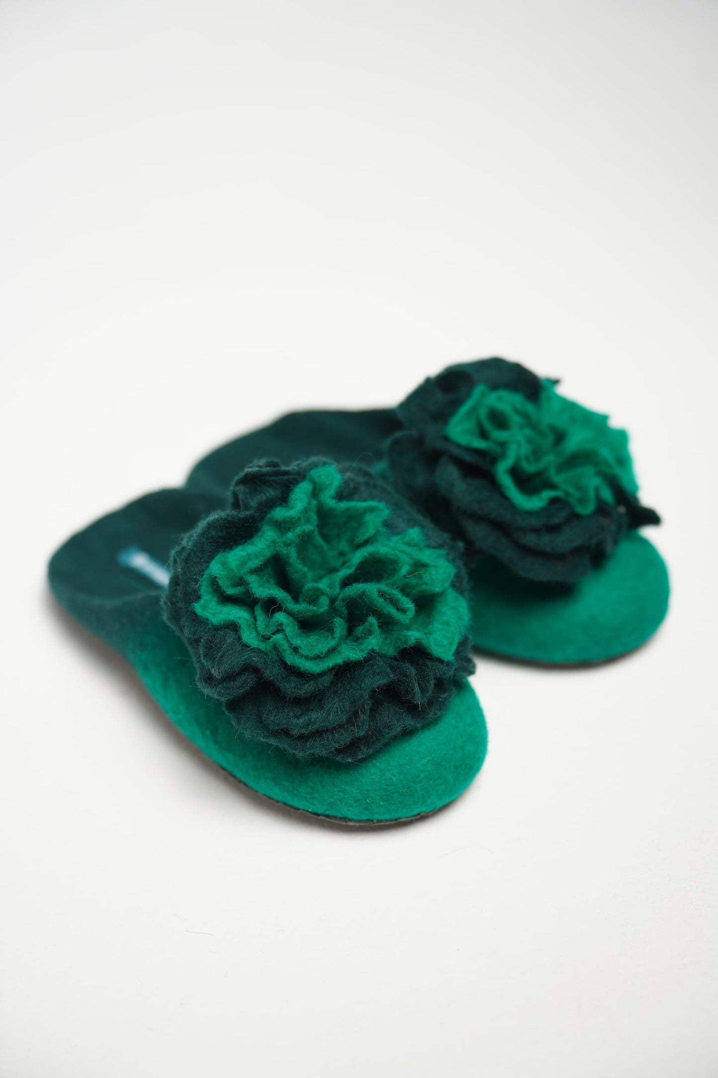 Green with flower