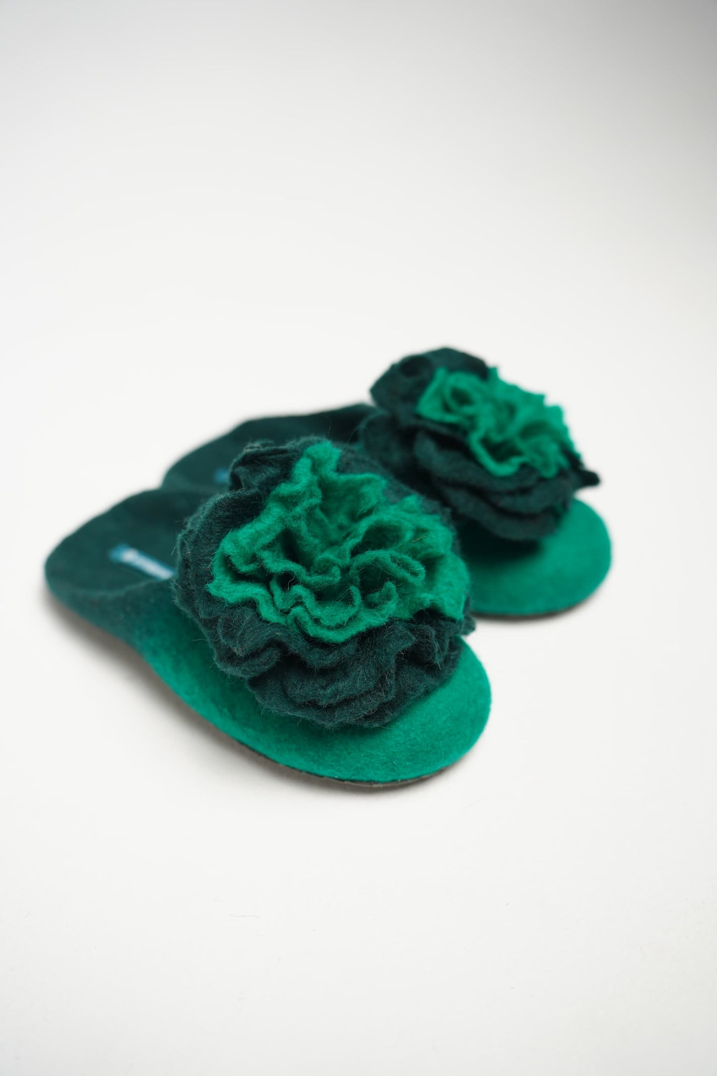 Green with flower
