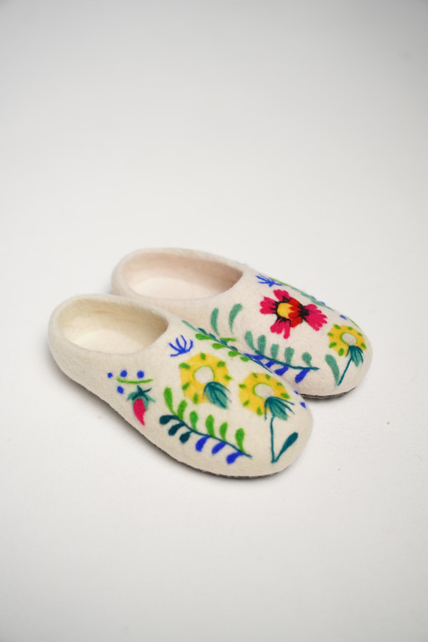 White with Multi color flowers