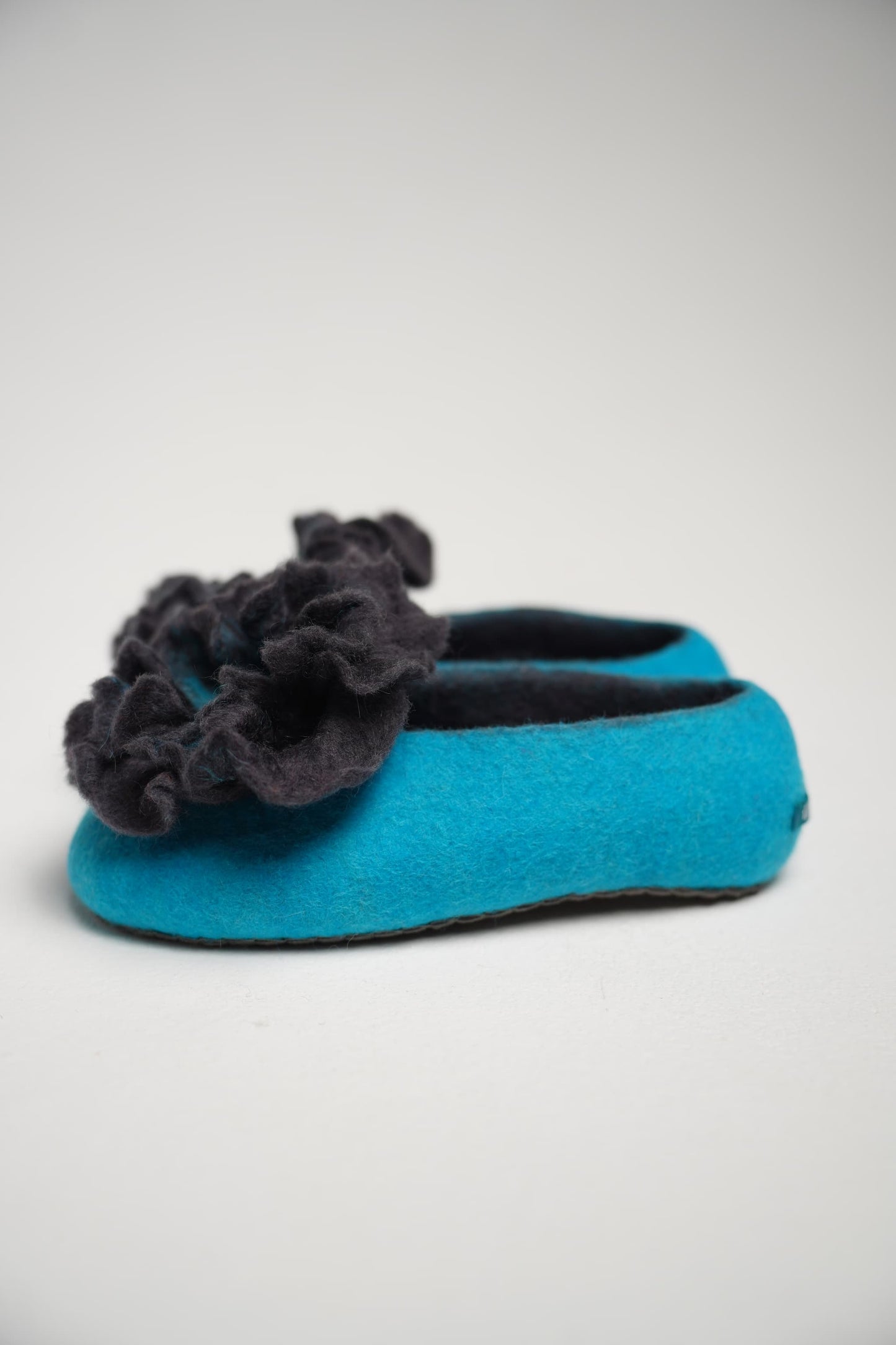 Turquoise Blue with Black flower