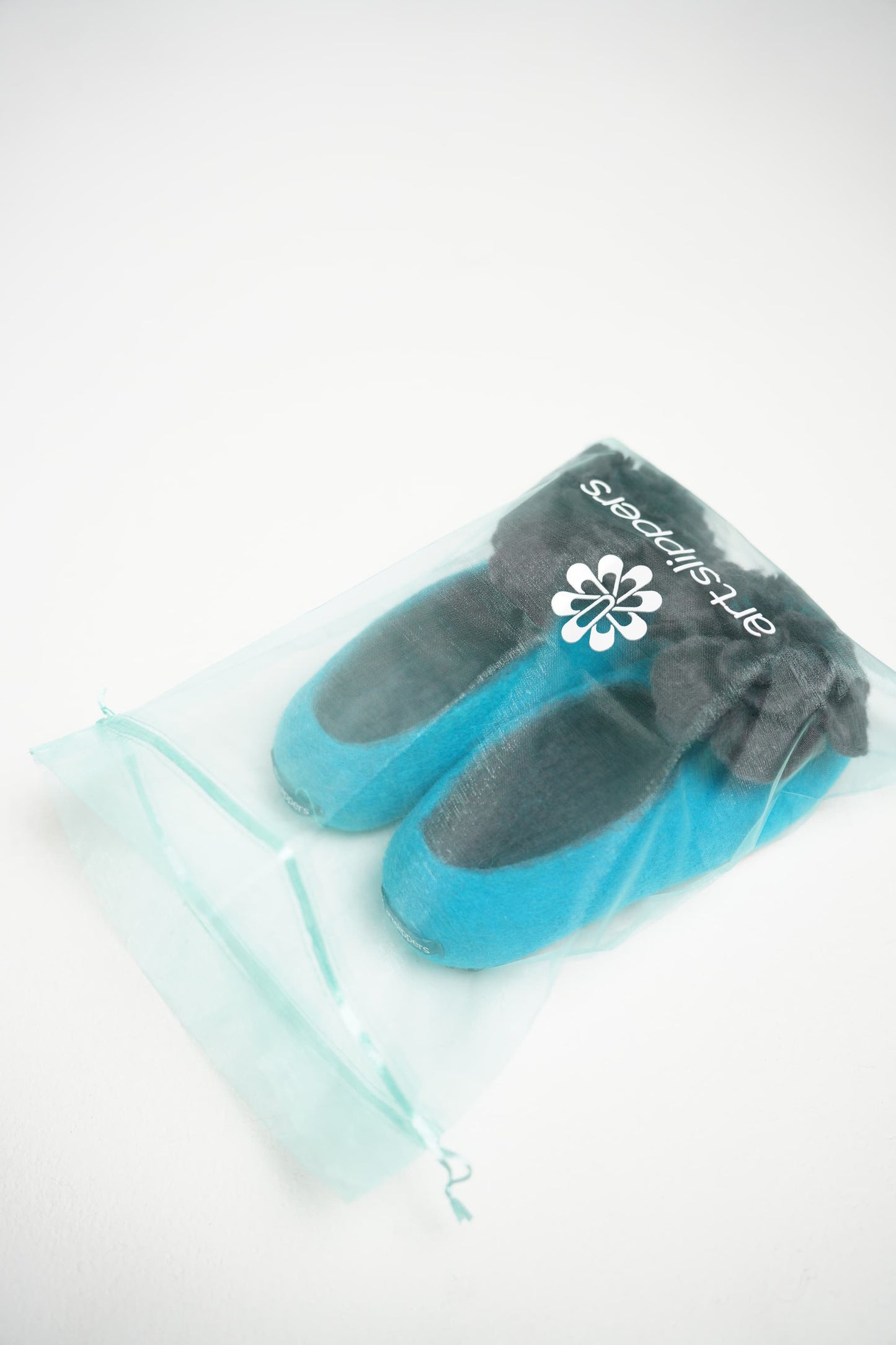 Turquoise Blue with Black flower
