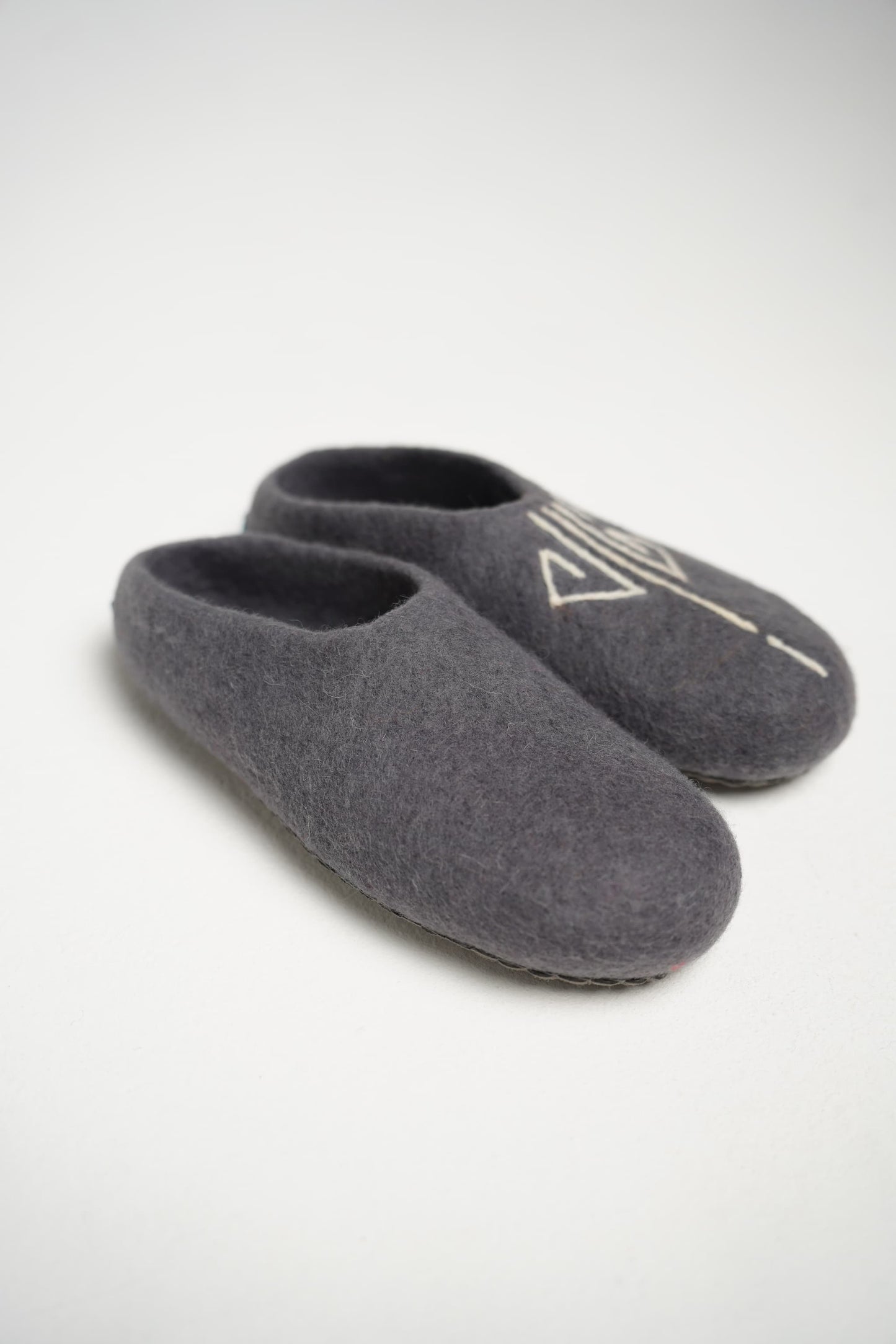 Gray with ethnic white motif
