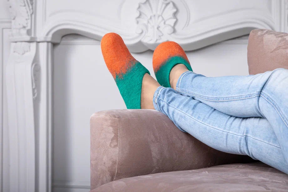 Ikat Orange Green