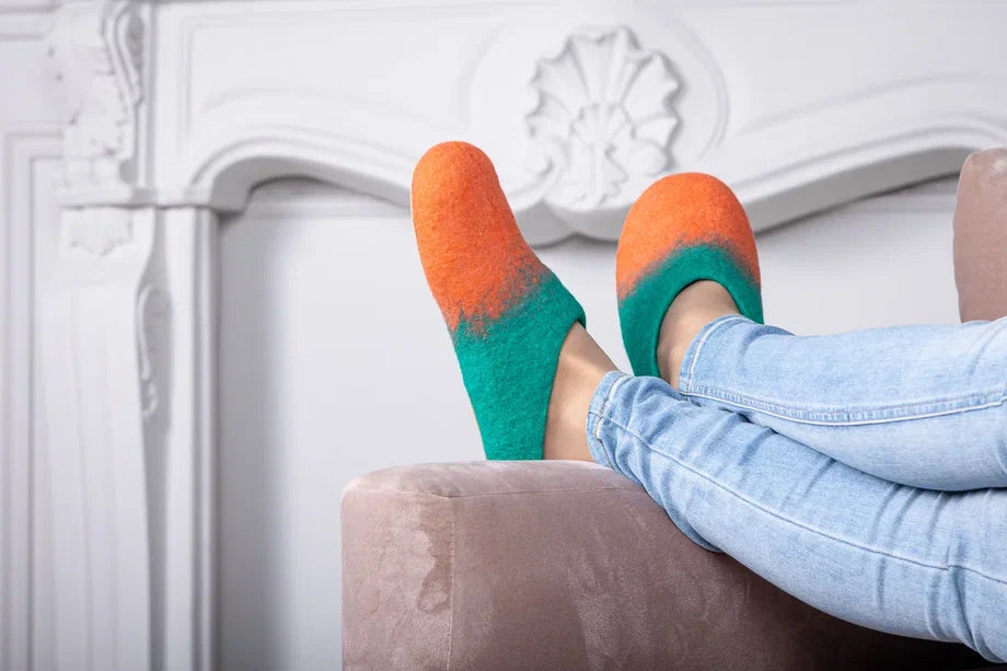 Ikat Orange Green