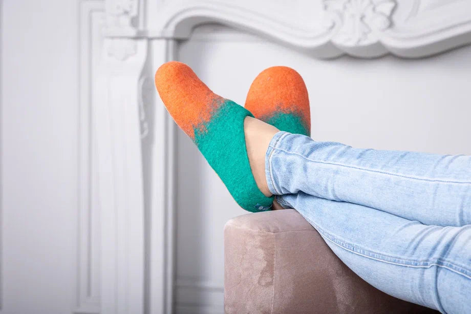 Ikat Orange Green