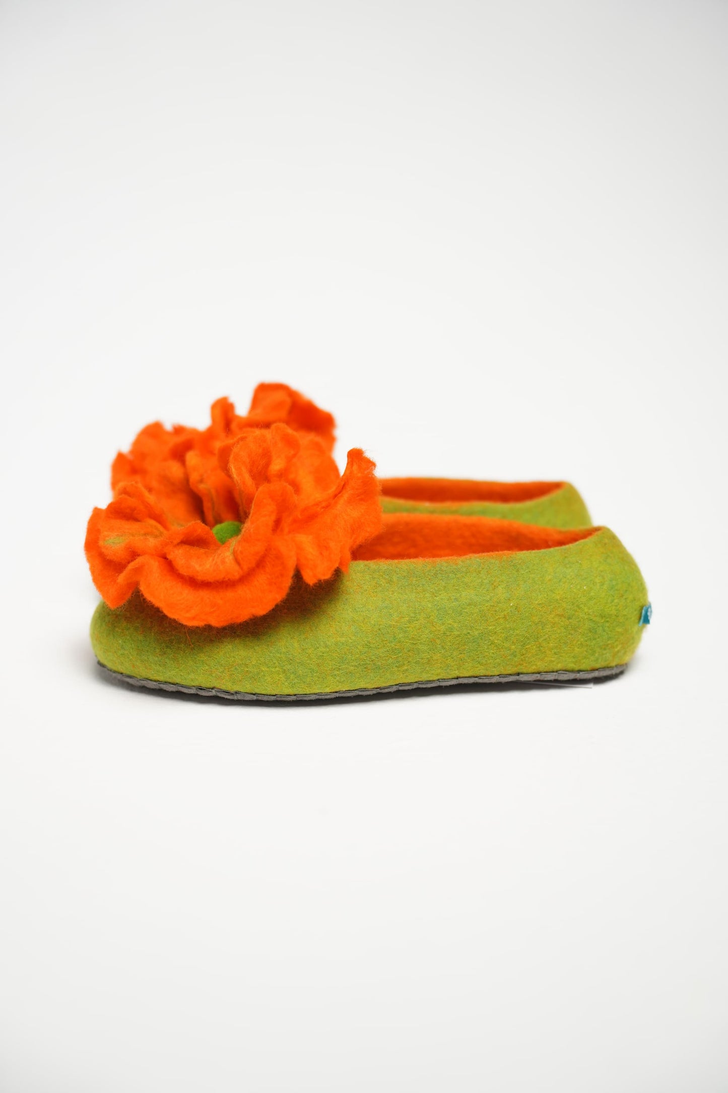 Lime Green with Orange Flower