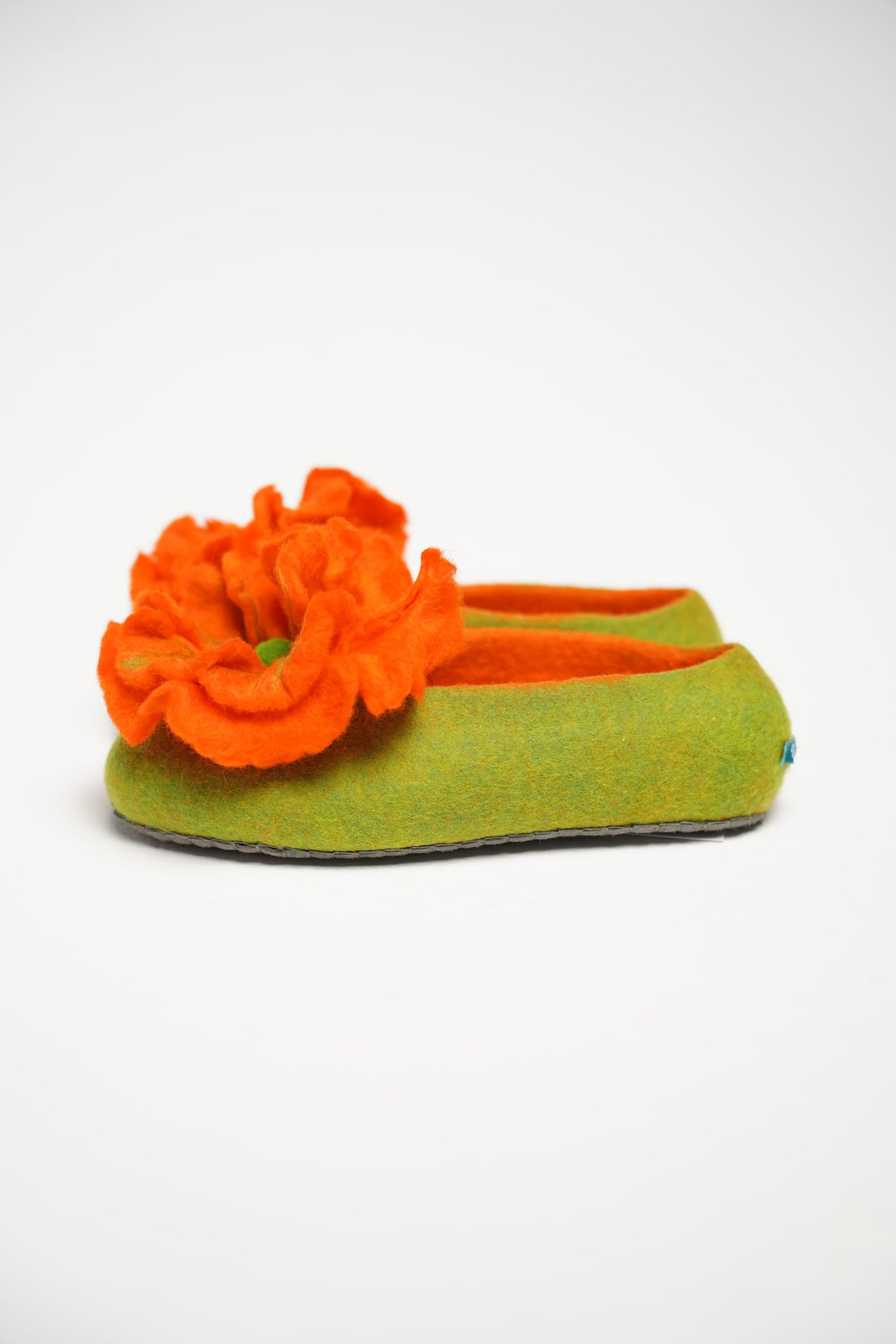 Lime Green with Orange Flower