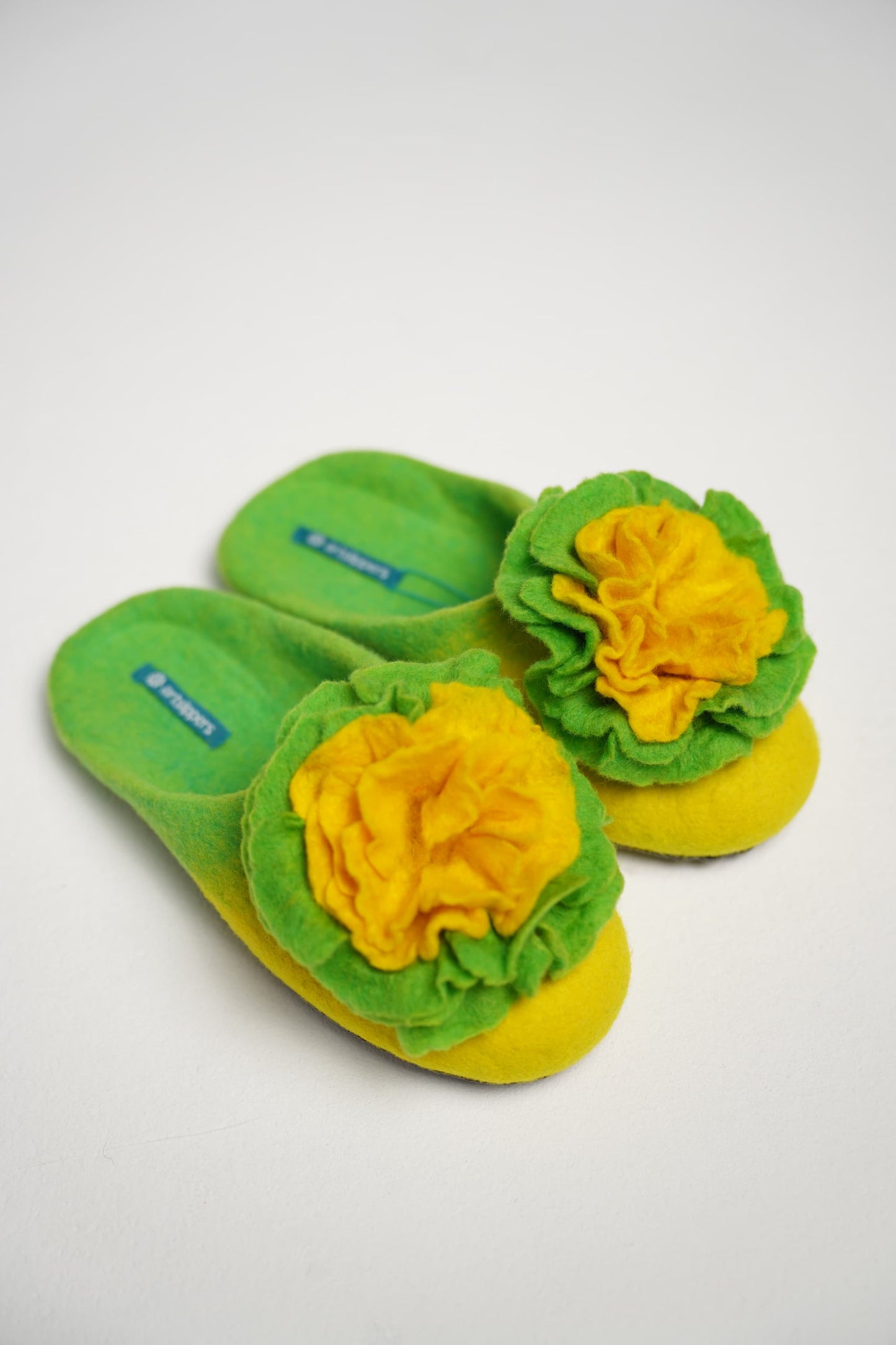 Yellow Lime Green with Flower
