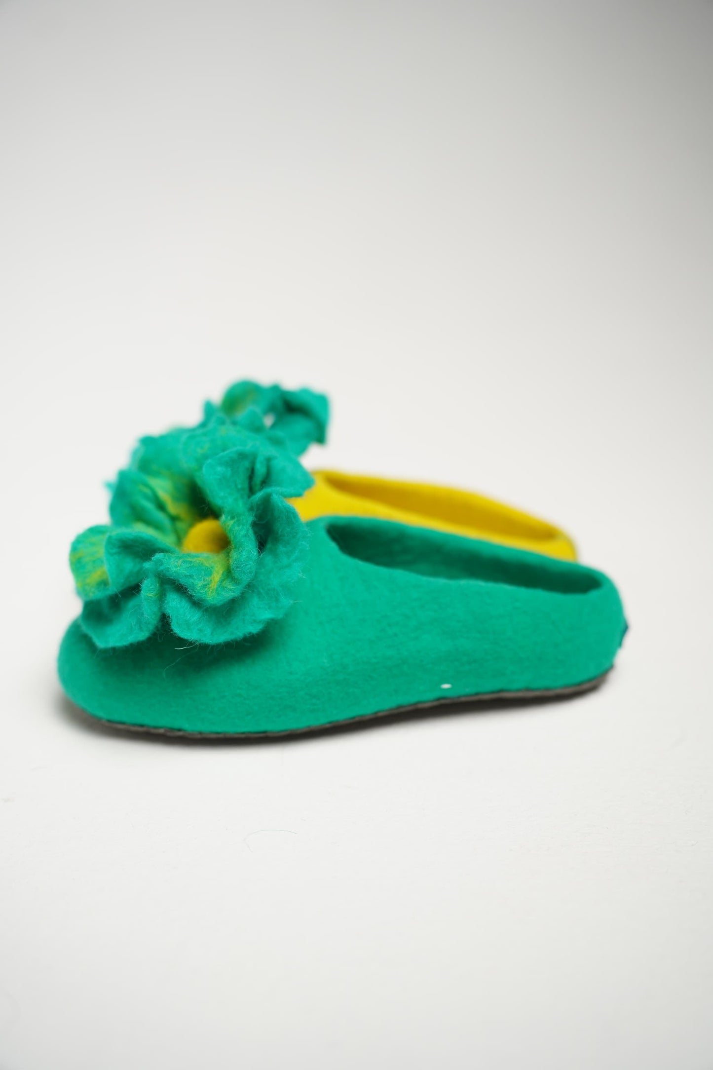 Teal Green Yellow Floral