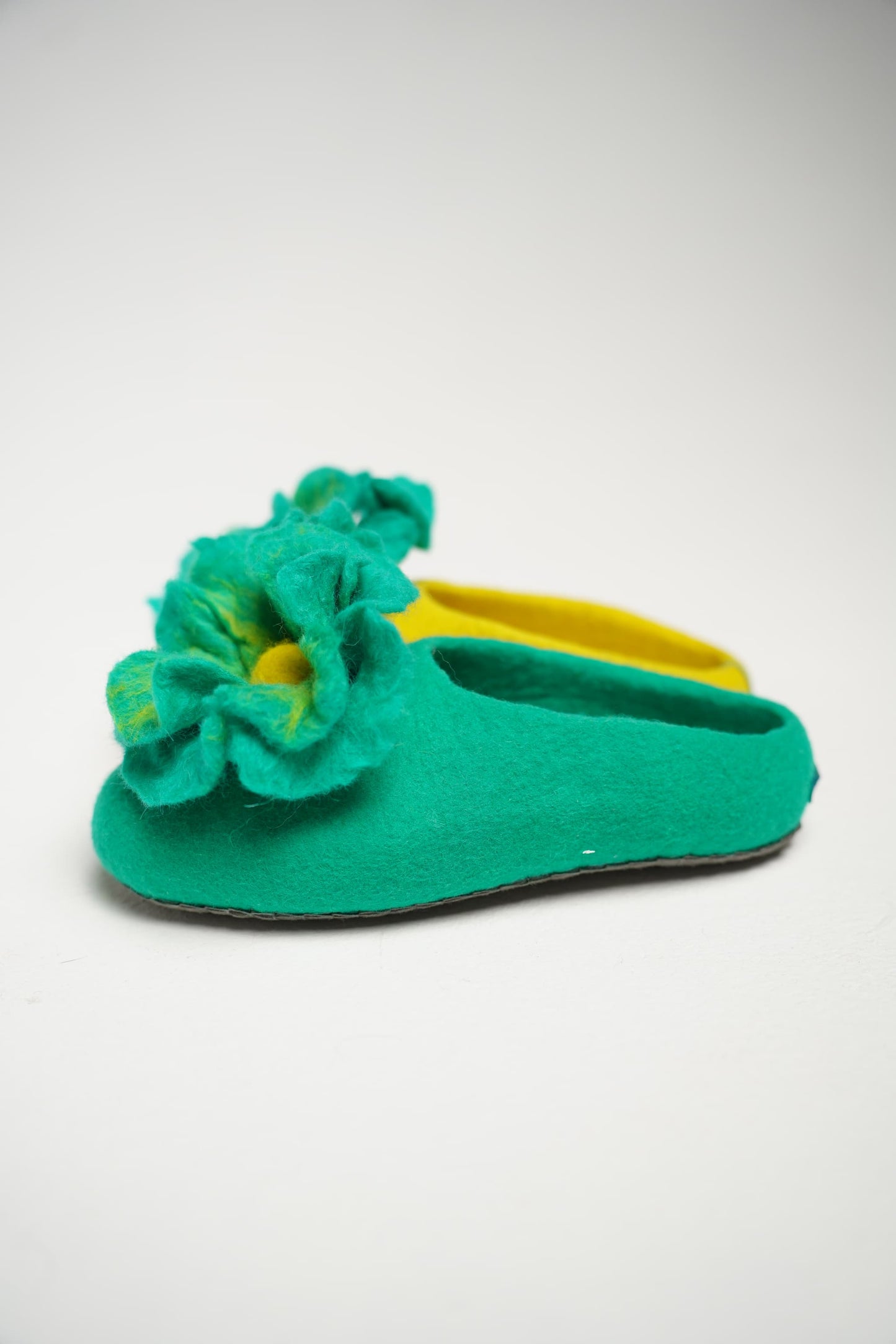 Teal Green Yellow Floral