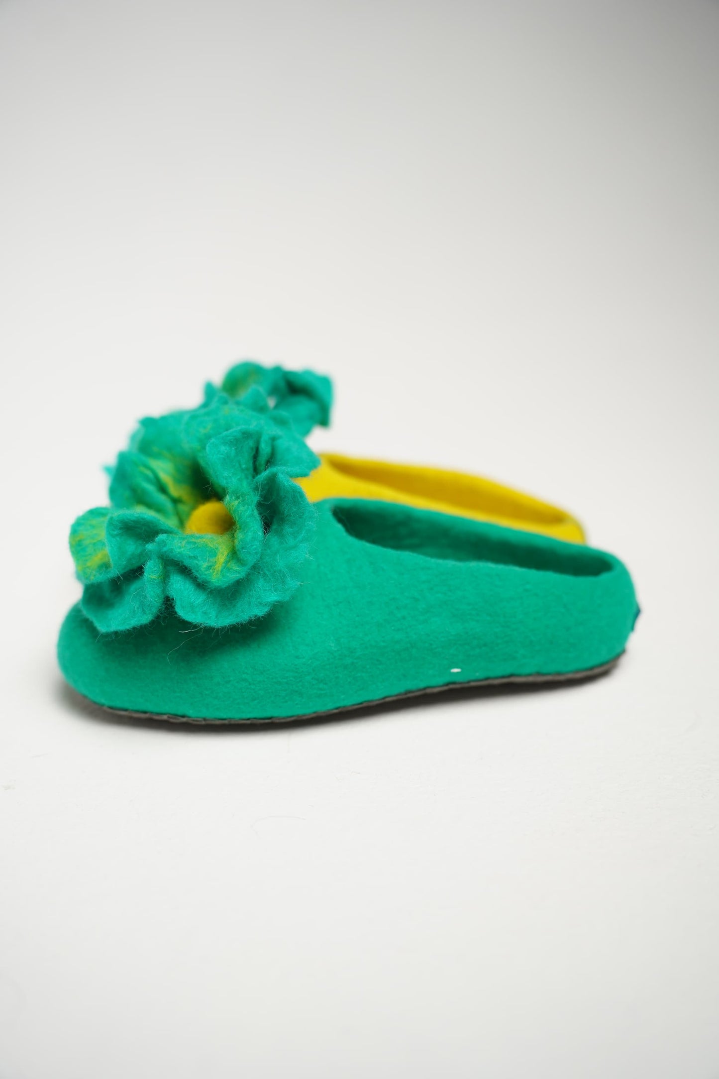 Teal Green Yellow Floral