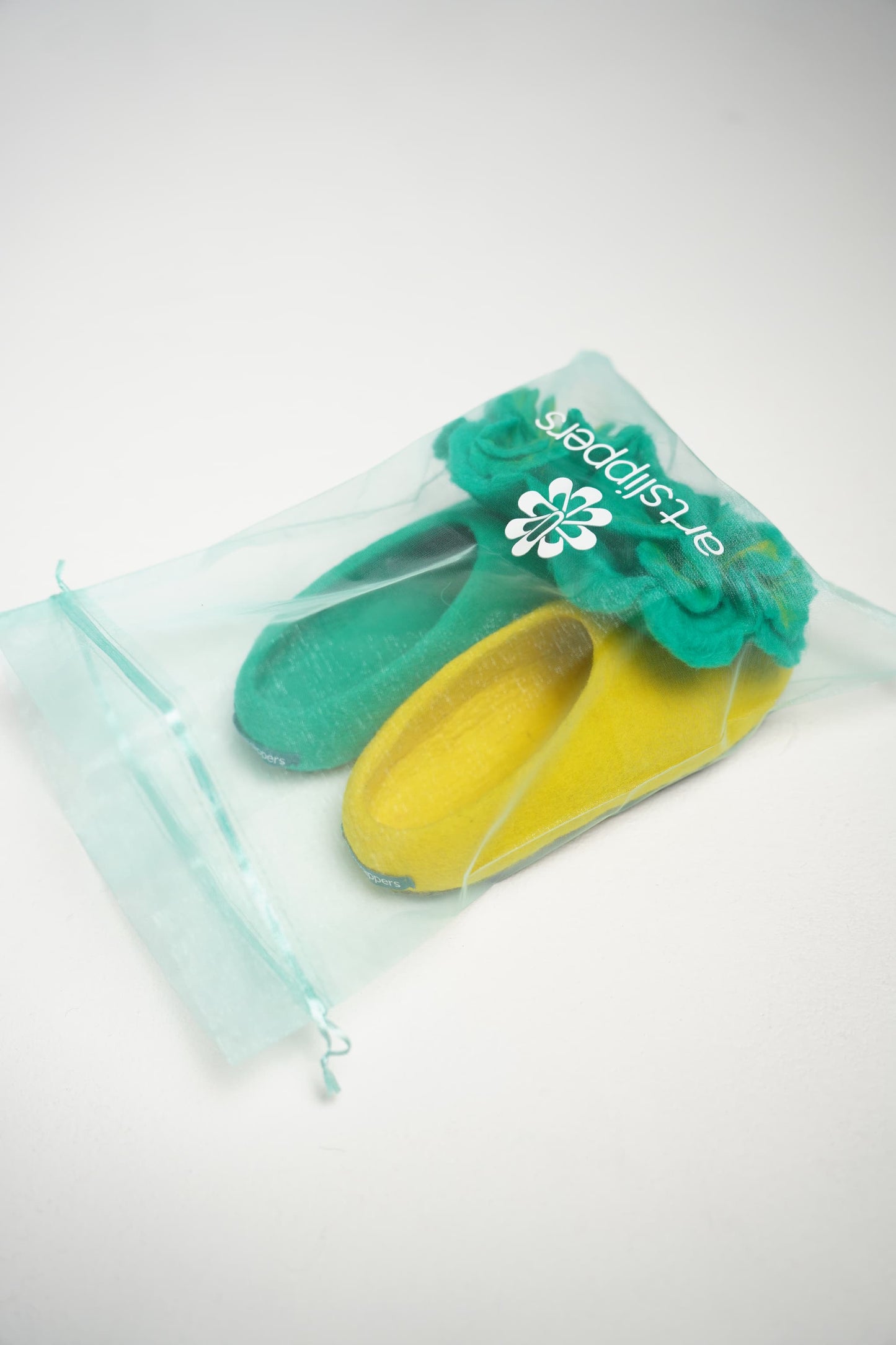 Teal Green Yellow Floral