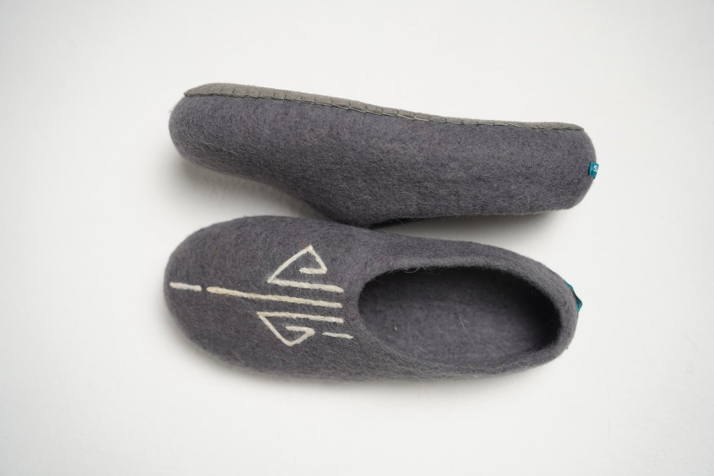 Gray with ethnic white motif